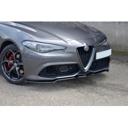 Накладка сплиттер на передний бампер на Alfa Romeo Giulia Veloce